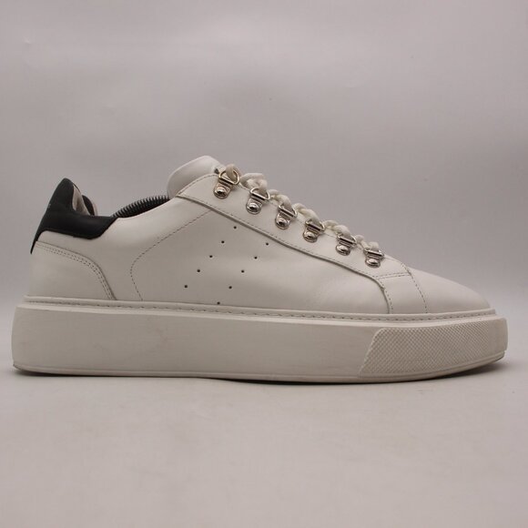 The Kooples Men's Size EU 45 Low Sneakers White Leather Lace-Up Trainer Shoes - Picture 1 of 10